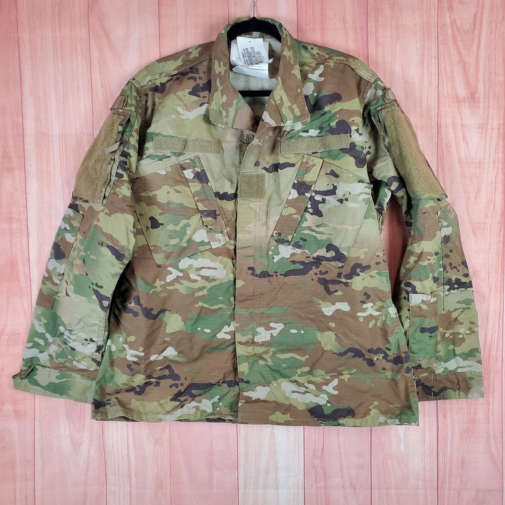 Ready One Industries Mens‎ Combat Jacket Medium Green Camouflage Coat